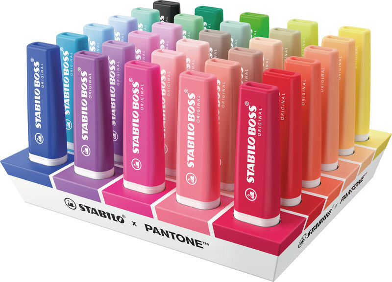 STABILO Textmarker – 30er Set, Farben sortiert, Keilspitze 2–5 mm