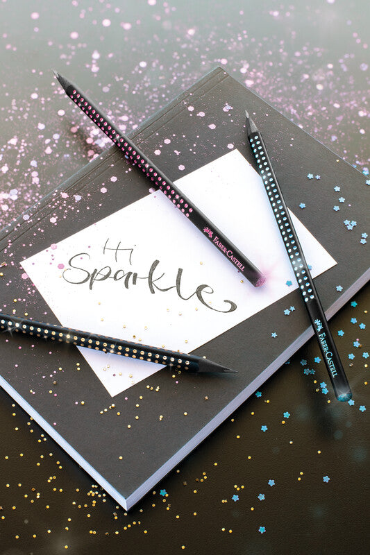 Faber-Castell Grip Sparkle Bleistift B, dreikantig, mit rutschfester Griffzone