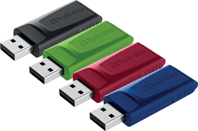Verbatim Slider USB-Stick – 128 GB, USB 2.0, schwarz