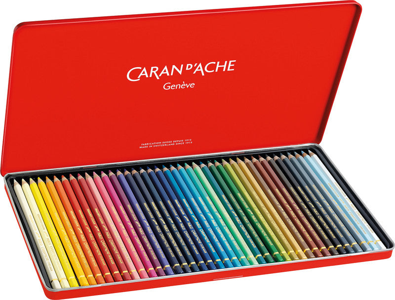 Caran d-Ache Caran d'Ache Buntstifte Pablo – 40 Farben, im Metalletui, Ø 3,8 mm, FSC