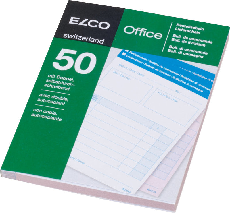 Elco Formularblock – mehrsprachig, 50 Blatt, A5