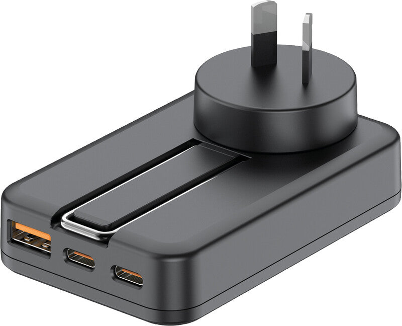 Budi USB-Ladegerät 30 W – USB-C×2, USB-A×1 – PD, QC 3.0, MagSafe 15 W – EU/UK/US/AU-Adapter – für 100–240 V