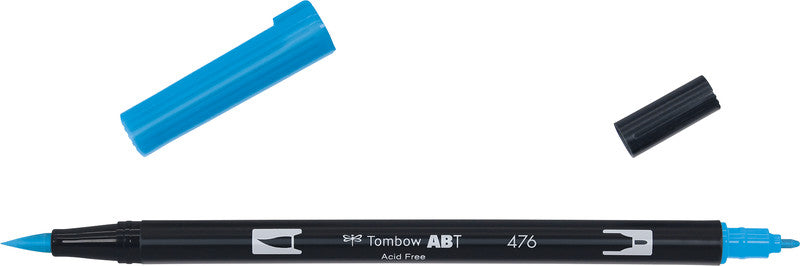 Tombow ABT Dual Brush Pen – cyan, Kunststoff, Spitze 3–10 mm, wasserbasiert, geruchsarm