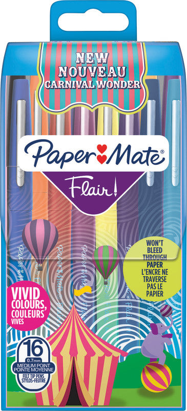 Papermate Filzstifte, Strichbreite 0,7 mm, 16 Farben