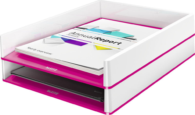 Leitz Briefkorb – Kunststoff, metallisch, pink, Serie 53611023