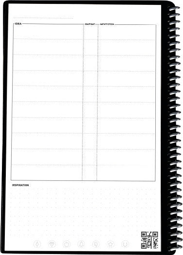 Rocketbook Spiralbuch, Spiralbindung, 42 Seiten, 90 g/m² – türkis, für Rocketbook-App