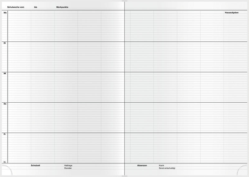 Verlag für unterrichtsm. Unterrichtsheft A4, Karton, 128 Seiten, perforiert, 100 g/m² – Grau