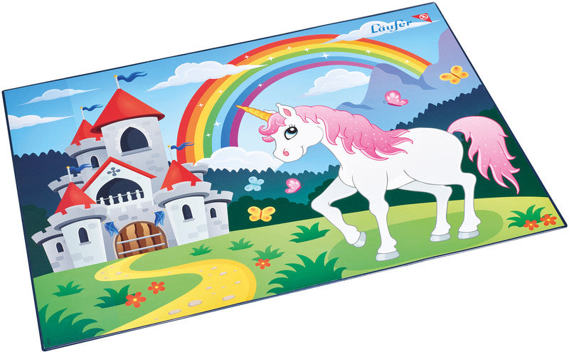 Laufer Schreibunterlage – Einhorn – 530 × 400 mm – Kunststoff, rutschfest