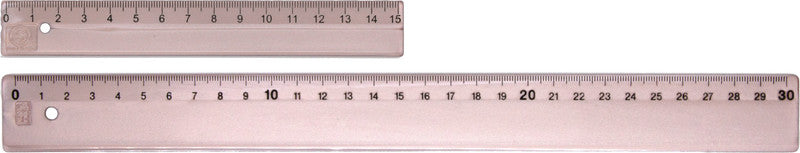 Kum Wandtafel-Lineal 30 cm – Kunststoff, Rosa, abgerundete Ecken
