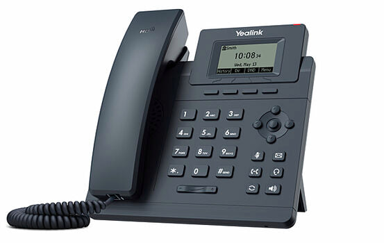 Yealink T31P – IP-Telefon, 2 SIP-Konten, 2,3", Fast Ethernet, PoE, Freisprechen, Anrufer-ID, Grau