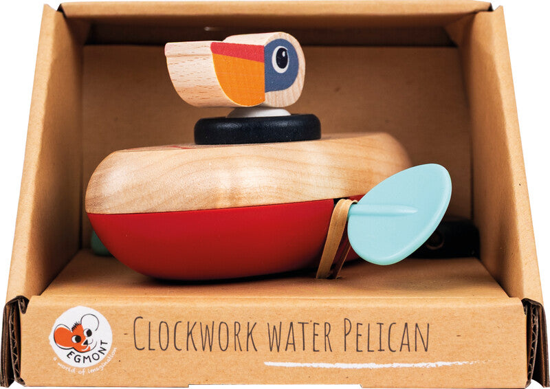 Egmont Aufzieh-Wasserspiel – Pelikan – 13 × 11 × 7 cm – ab 2 Jahren – mehrfarbig