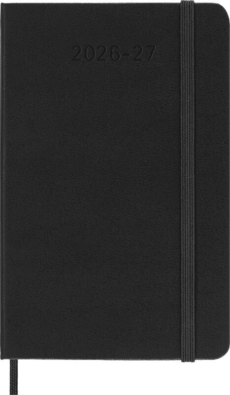 Moleskine Schüleragenda – 1 Woche/1 Seite, gebunden, 9 × 14 cm, 18 Monate Jul–Dez, schwarz, FSC