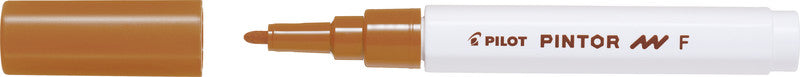 Pilot Pigment Marker Pintor – Rundspitze 0,9-1,5 mm – Braun – Für dunkle Oberflächen geeignet