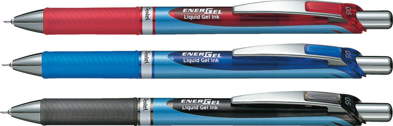 Pentel EnerGel Xm RT – Tintenroller, schnelltrocknend, 0,5 mm, blau