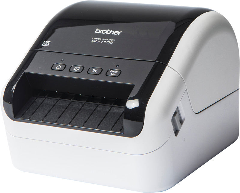 Brother QL-1100c – Etikettendrucker, Thermodirekt, USB, 300 dpi, 110 mm/s, für DK-Rollen bis 101,6 mm