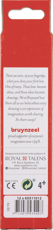 Bruynzeel Bleistift, HB, Mine Ø 2,2 mm, Rot