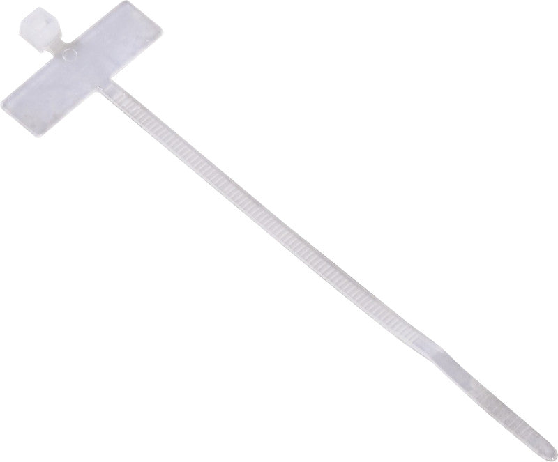 Hama Kabelbinder – 24 mm × 0,10 m, Kunststoff, Weiss, mit Beschriftungsfeld, Einmalverschluss, 25er-Pack