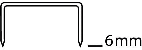 Novus Heftklammern 26/6 – für Novus B4 FC, B5 FC, B15 – 6 mm – verzinkt, Metall, silber – 1000 Stk.