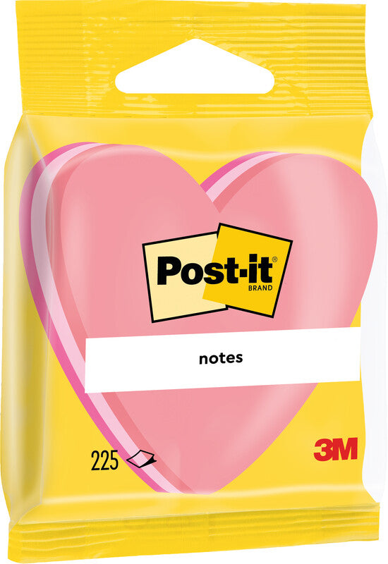 3M Haftnotizen – 70×72 mm – Herz – sortiert, 2×75 Blatt, PEFC
