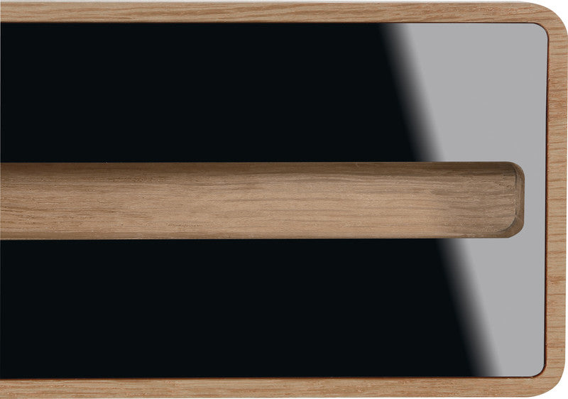 Sigel Visitenkarten-Aufsteller – Eiche, 107 × 22 mm – für Visitenkarten bis 90 mm Breite