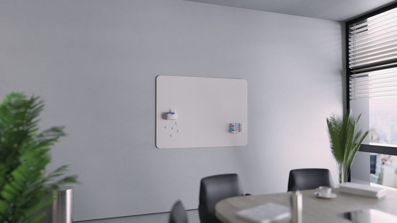 Legamaster Whiteboard – 120 × 90 cm, Glas, magnetisch, Wandmontage, inkl. Magnete, Marker, Montagesatz