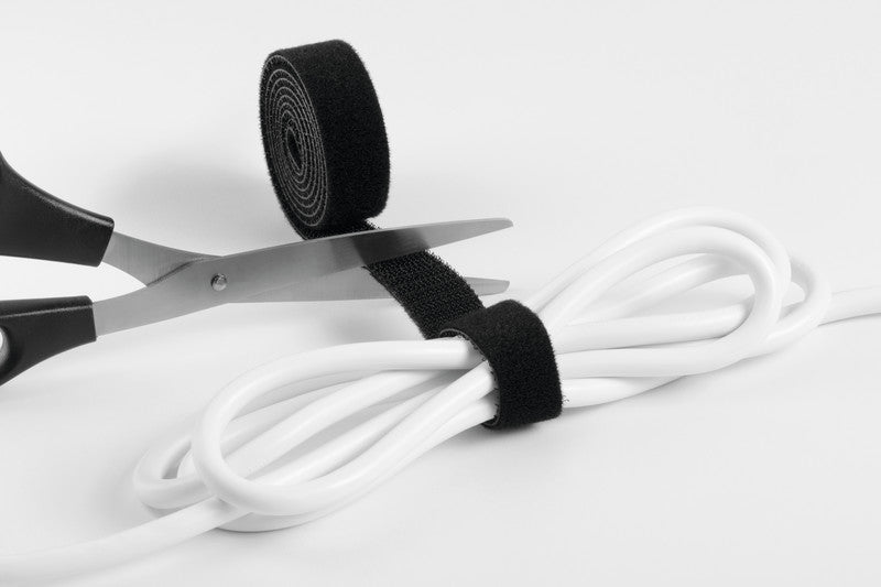 Durable Klett-Kabelbinder Grip – 1 mm × 1,00 m, Kunststoff, Schwarz, zuschneidbar, recyclingfähig