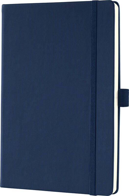 Sigel Notizbuch, A5, liniert, Fadenheftung, 194 Seiten, 80 g/m² – Mitternachtsblau