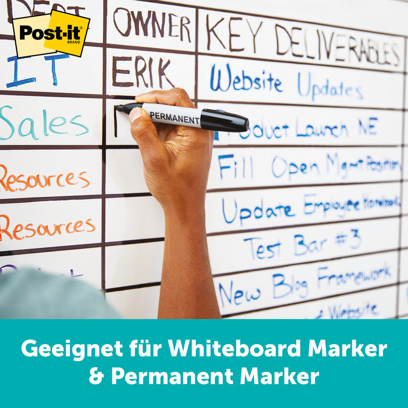 Post-It Whiteboard – 120 × 90 cm, Wandmontage