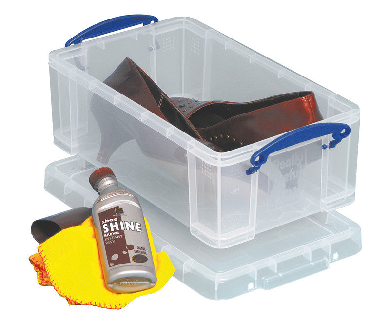 Really Useful Boxes Ordnungsbox – Kunststoff, transparent, 20 × 12,5 × 34 cm – 1er-Pack