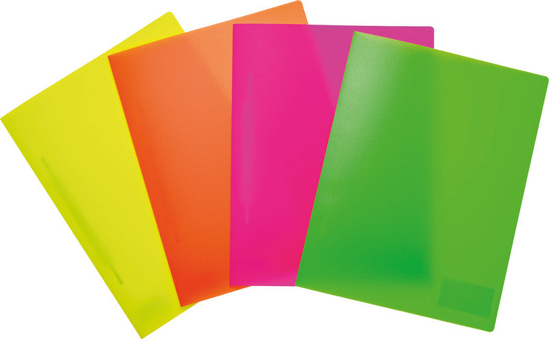HERMA Schnellhefter Neon – A4, PP, Neongrün, Sichttasche