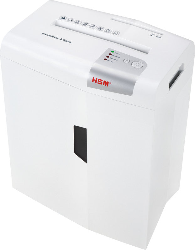 HSM X6pro – Aktenvernichter, DIN P-5, Mikroschnitt 2 × 15 mm, 6 Blatt, 20 l, A4