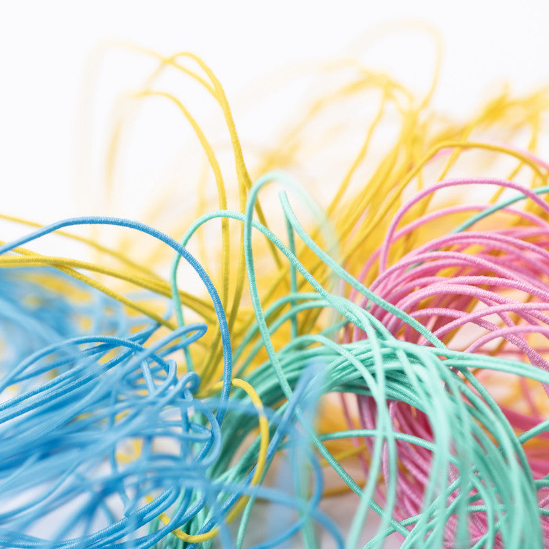 Folia Gummischnüre – sortiert, pastell – 5 m – zum Basteln