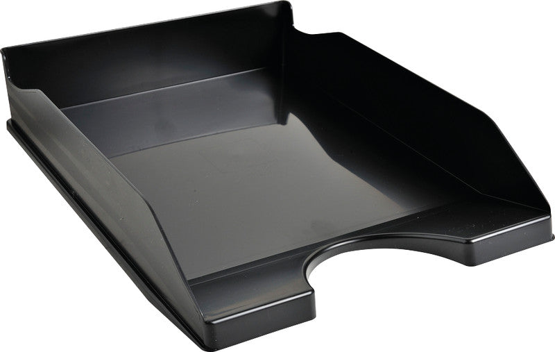 Exacompta Briefkorb für A4+, Kunststoff, Schwarz, 255 × 66 × 345 mm