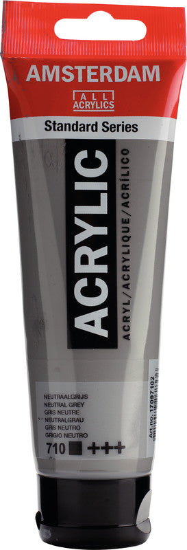 Royal Talens Amsterdam – Acrylic Standard – Acrylfarbe – Neutralgrau, 120 ml