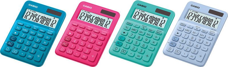Casio Tischrechner MS-20UC – 12-stellig, LCD, Prozent/Währung, Solar + Batterie, 105×150×23 mm