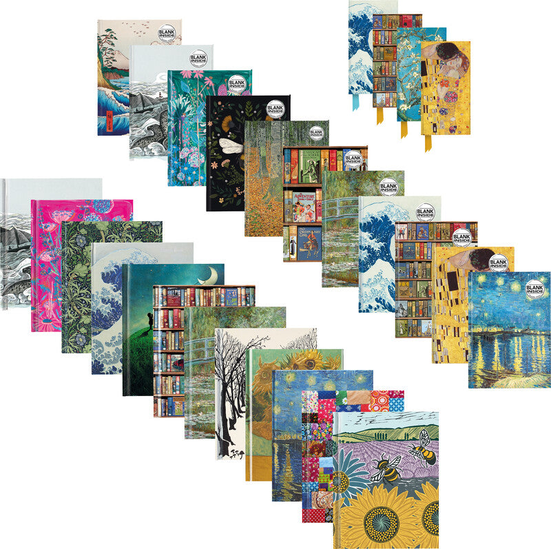 Flame tree Notizbuch A4, blanko, gebunden, Hardcover, 144 Seiten – mehrfarbig