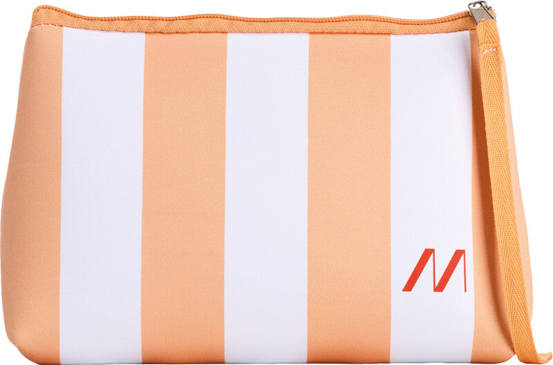 Muitomas Necessaire – Wasserabweisend, Reissverschluss – 240×160×60 mm – Pfirsich – Neopren – Gestreift
