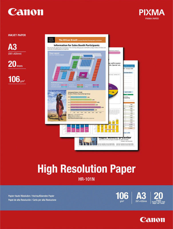 Canon Fotopapier – beschichtet, A3, 106 g/m², 20 Blatt, beidseitig – für Tintenstrahldrucker