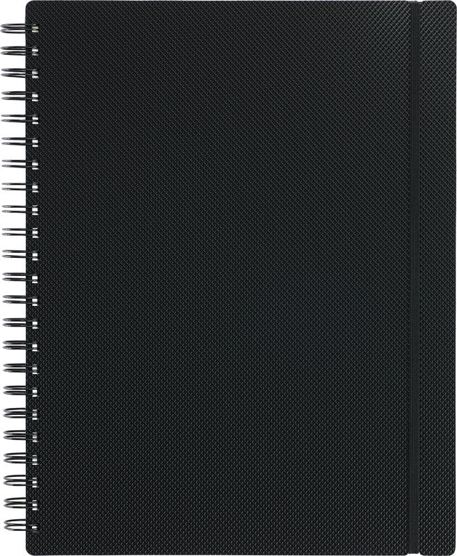 Kolma Collegeblock A4, kariert, Spiralbindung, 120 Blatt, 4-fach gelocht, perforiert, 80 g/m² – schwarz
