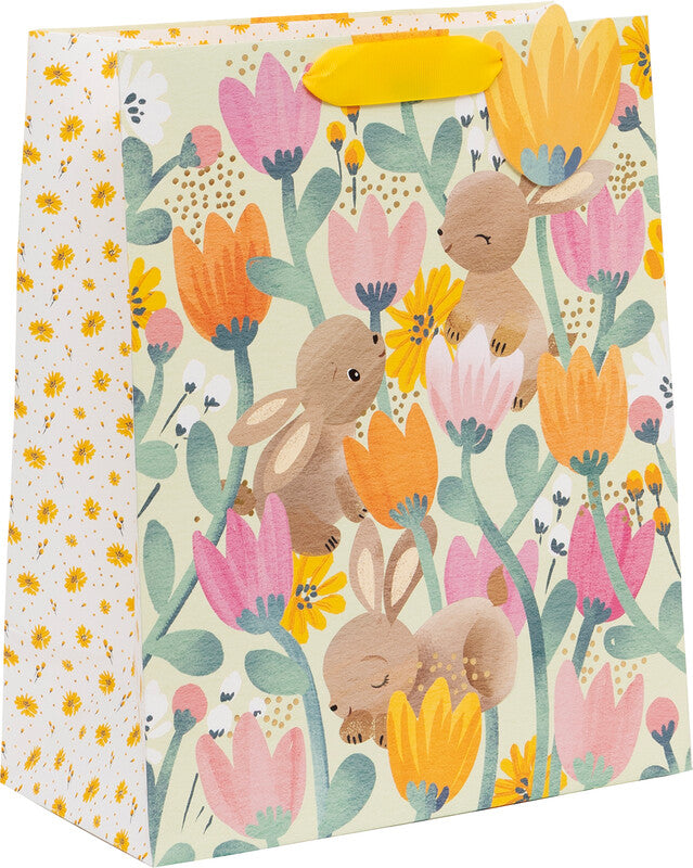 Glick Tragetasche – Cottontail Meadow – Papier, matt, Heissfolienprägung, Ripsband – 260 × 315 × 135 mm