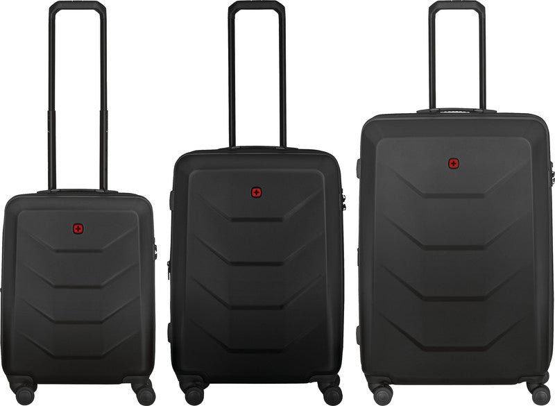 Wenger/SwissGear Wenger Handgepäck-Trolley Prymo – 59 l, Hartschale PC/ABS, 4 Doppelrollen, mit TSA, Schwarz, 45 × 65 × 26 cm