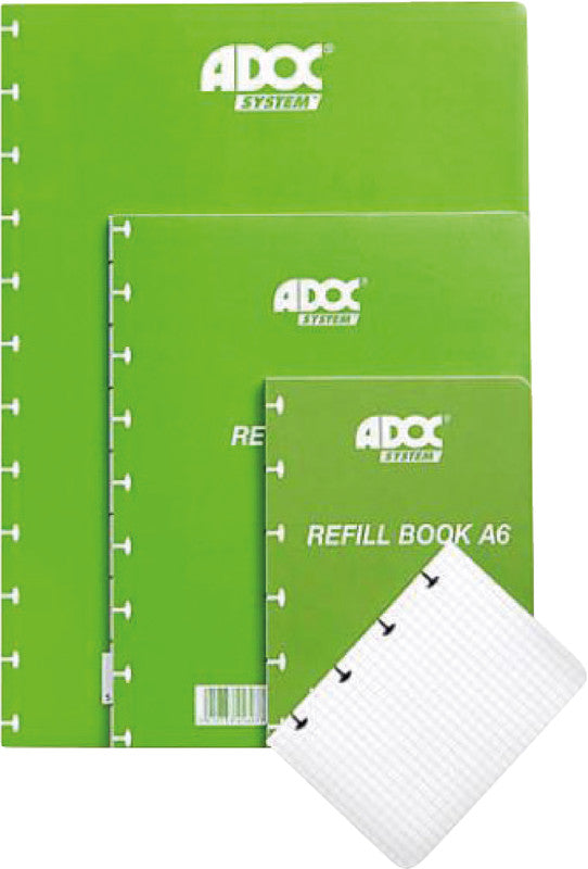 Adoc Notizbuch-Einlagen A5, liniert, ohne Rand, spezielle Perforierung, 90 g/m² – 72 Blatt