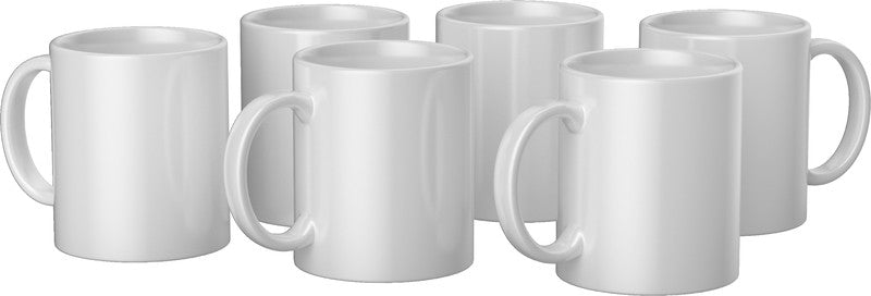Cricut Tasse – 0,35 l, Keramik, weiss, sublimationsfähig, für Cricut Mug Press, 6 Stück