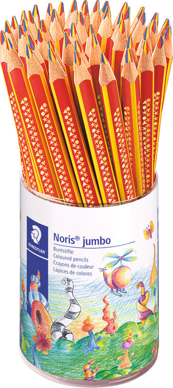 Staedtler Mehrfarbenstift Noris Jumbo – 3 Farben, Ø 4 mm, dreikantig, FSC/PEFC