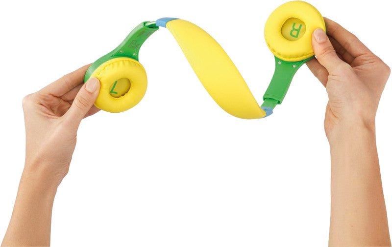 Hama Kids Guard – On-Ear Headset – 3,5 mm – Lautstärkebegrenzung 85 dB, abnehmbares Kabel – Gelb/Grün