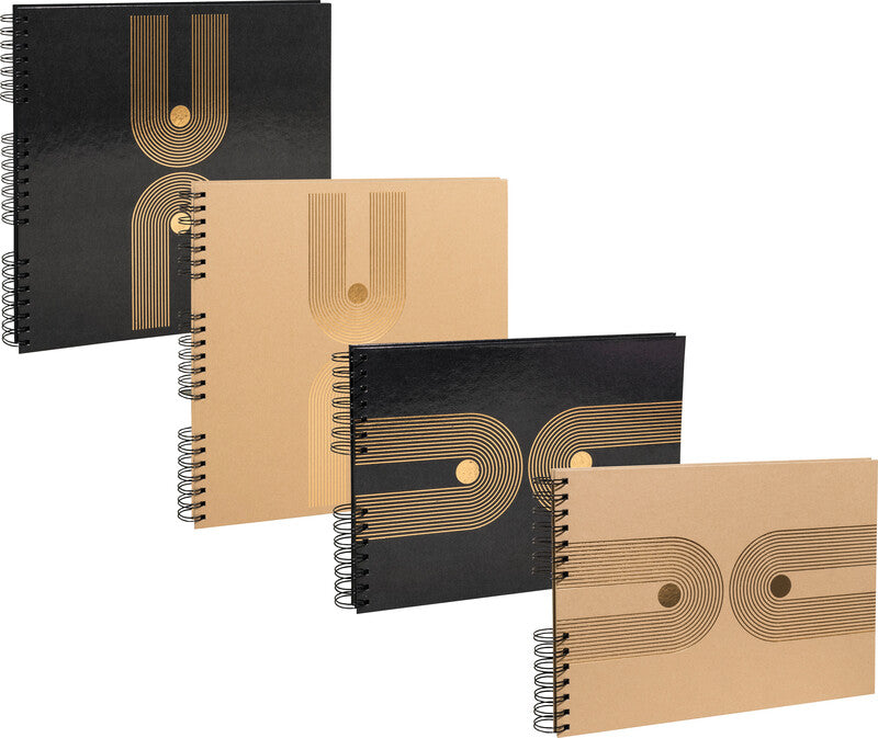 Exacompta Fotoalbum – schwarz, Spiralbindung, Karton, 320 × 220 mm