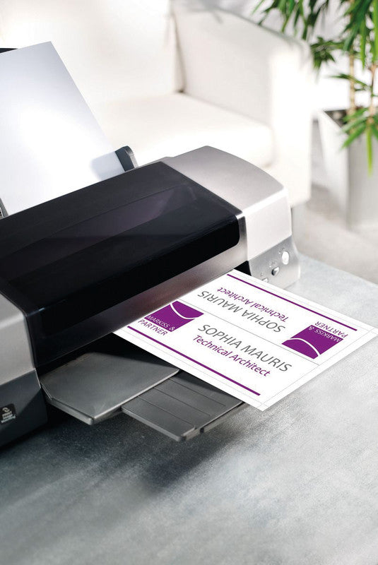 Sigel Tischkarten A4 (190 × 120 mm), 185 g/m², weiss, vorgefalzt – für Inkjet, Laser, Kopierer – 40 Karten