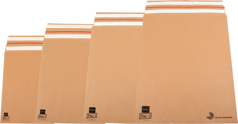 Elco Papierversandtasche – 225 × 335 × 70 mm, braun, Einsteckverschluss, FSC-zertifiziert – 100 Stück