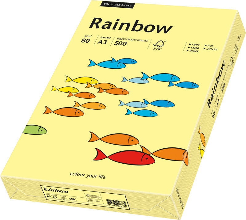 Papyrus Kopierpapier – A3, 120 g/m², Hellgelb – für Inkjet/Laser/Kopierer – FSC – 250 Blatt