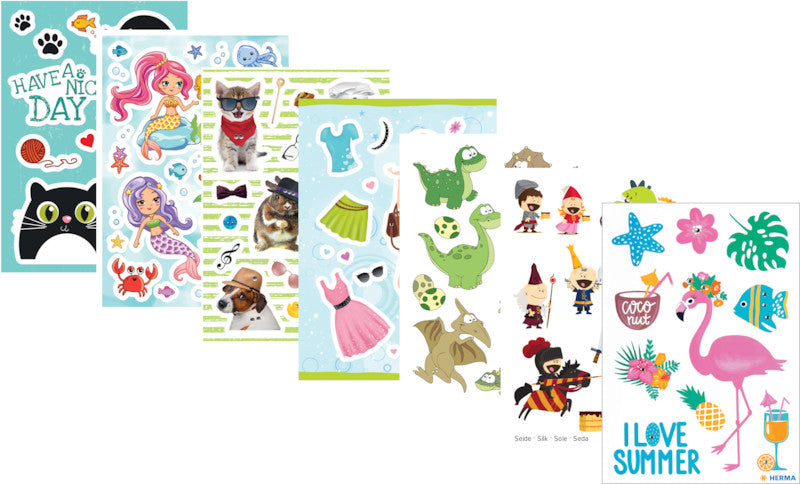 HERMA Schmucketiketten Panda Daddy – 16 Stück – permanent – mehrfarbig
